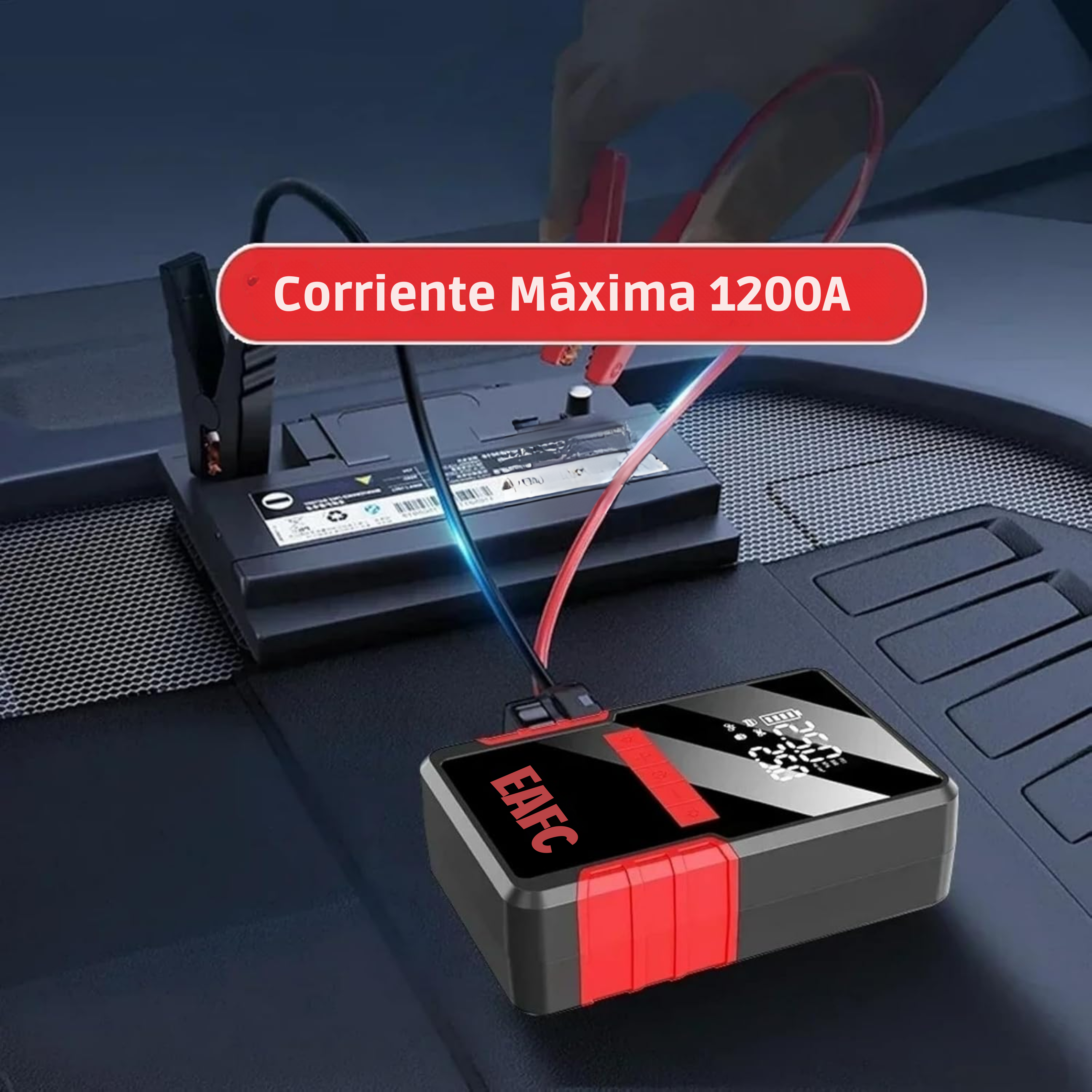 Arrancador de Batería Portátil Ultra Potente 4 en 1