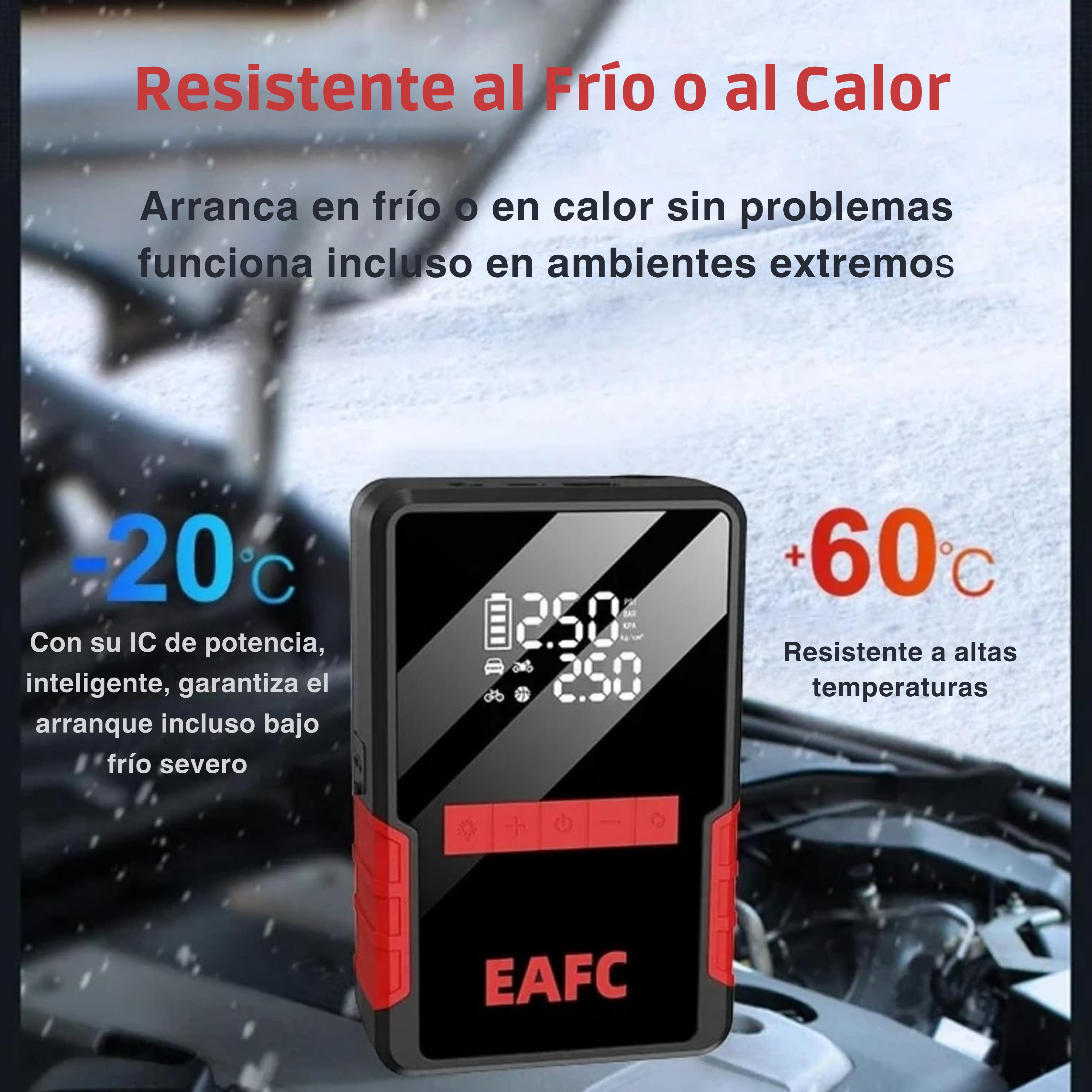 Arrancador de Batería Portátil Ultra Potente 4 en 1